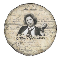 Toni Morrison Spare Tire Cover Handwritten Manuscript Powerful Portrait with Feather Pen Quote - Wonder Print Shop