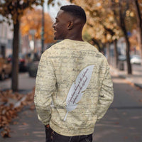 Toni Morrison Sweatshirt Handwritten Manuscript Powerful Portrait with Feather Pen Quote - Wonder Print Shop
