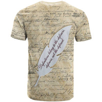 Toni Morrison T shirt Handwritten Manuscript Powerful Portrait with Feather Pen Quote - Wonder Print Shop