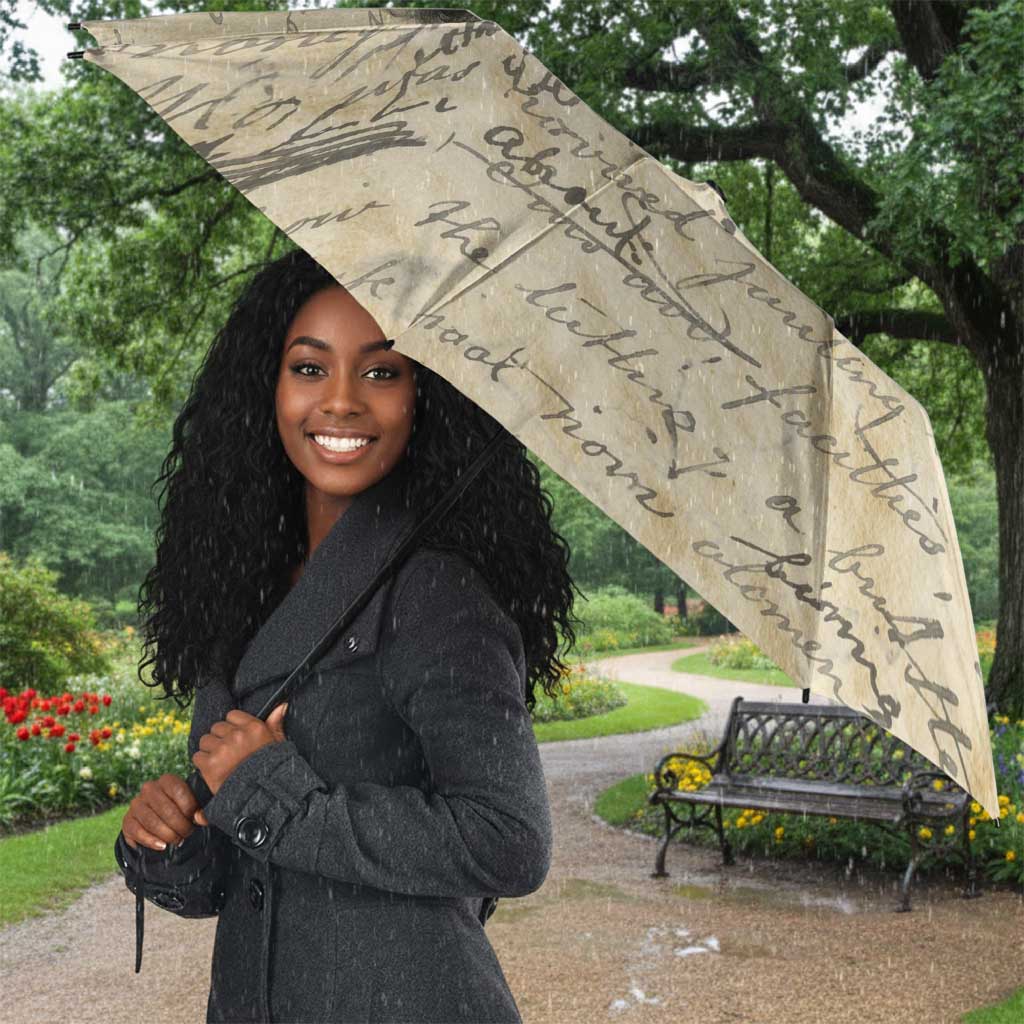Toni Morrison Umbrella Handwritten Manuscript Powerful Portrait with Feather Pen Quote - Wonder Print Shop