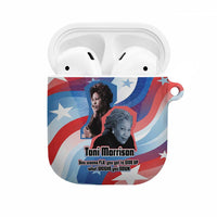 Toni Morrison AirPods Case Abstract Wings Design Empowering Quote Dual Portrait Celebration of Literary Freedom - Wonder Print Shop