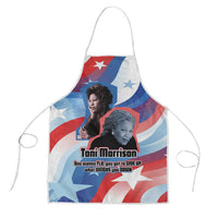 Toni Morrison Apron Abstract Wings Design Empowering Quote Dual Portrait Celebration of Literary Freedom - Wonder Print Shop