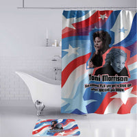 Toni Morrison Bathroom Set Abstract Wings Design Empowering Quote Dual Portrait Celebration of Literary Freedom - Wonder Print Shop