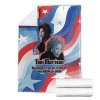 Toni Morrison Blanket Abstract Wings Design Empowering Quote Dual Portrait Celebration of Literary Freedom - Wonder Print Shop