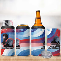 Toni Morrison 4 in 1 Can Cooler Tumbler Abstract Wings Design Empowering Quote Dual Portrait Celebration of Literary Freedom - Wonder Print Shop