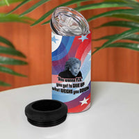 Toni Morrison 4 in 1 Can Cooler Tumbler Abstract Wings Design Empowering Quote Dual Portrait Celebration of Literary Freedom - Wonder Print Shop