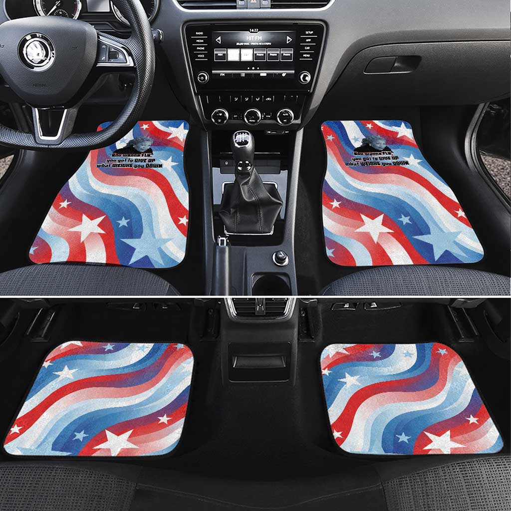 Toni Morrison Car Mats Abstract Wings Design Empowering Quote Dual Portrait Celebration of Literary Freedom - Wonder Print Shop