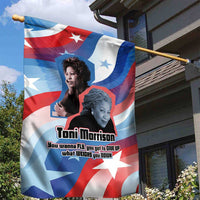 Toni Morrison Garden Flag Abstract Wings Design Empowering Quote Dual Portrait Celebration of Literary Freedom - Wonder Print Shop