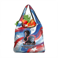 Toni Morrison Grocery Bag Abstract Wings Design Empowering Quote Dual Portrait Celebration of Literary Freedom - Wonder Print Shop