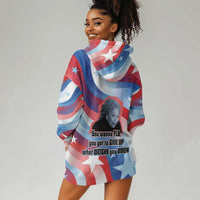 Toni Morrison Hoodie Dress Abstract Wings Design Empowering Quote Dual Portrait Celebration of Literary Freedom - Wonder Print Shop