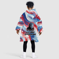 Toni Morrison Kid Wearable Blanket Hoodie Abstract Wings Design Empowering Quote Dual Portrait Celebration of Literary Freedom - Wonder Print Shop
