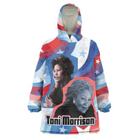 Toni Morrison Kid Wearable Blanket Hoodie Abstract Wings Design Empowering Quote Dual Portrait Celebration of Literary Freedom - Wonder Print Shop