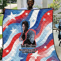 Toni Morrison Quilt Abstract Wings Design Empowering Quote Dual Portrait Celebration of Literary Freedom - Wonder Print Shop