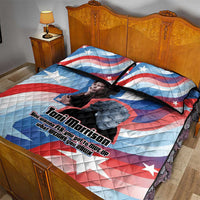 Toni Morrison Quilt Bed Set Abstract Wings Design Empowering Quote Dual Portrait Celebration of Literary Freedom - Wonder Print Shop