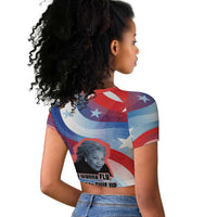 Toni Morrison Raglan Cropped T shirt Abstract Wings Design Empowering Quote Dual Portrait Celebration of Literary Freedom - Wonder Print Shop