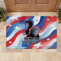 Toni Morrison Rubber Doormat Abstract Wings Design Empowering Quote Dual Portrait Celebration of Literary Freedom - Wonder Print Shop