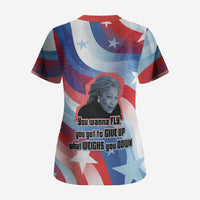 Toni Morrison Scrub Top Abstract Wings Design Empowering Quote Dual Portrait Celebration of Literary Freedom - Wonder Print Shop