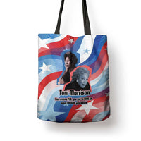 Toni Morrison Tote Bag Abstract Wings Design Empowering Quote Dual Portrait Celebration of Literary Freedom - Wonder Print Shop