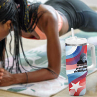 Toni Morrison Tumbler With Handle Abstract Wings Design Empowering Quote Dual Portrait Celebration of Literary Freedom - Wonder Print Shop