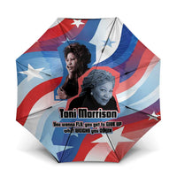 Toni Morrison Umbrella Abstract Wings Design Empowering Quote Dual Portrait Celebration of Literary Freedom - Wonder Print Shop