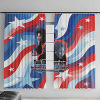 Toni Morrison Window Curtain Abstract Wings Design Empowering Quote Dual Portrait Celebration of Literary Freedom - Wonder Print Shop