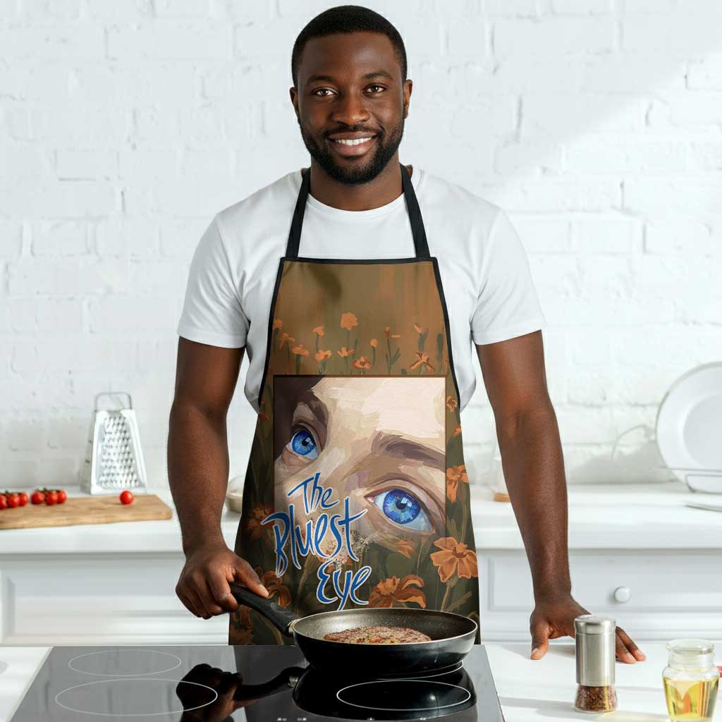 Toni Morrison Apron Floral Themed Design Featuring The Bluest Eye Cover Art Thought-Provoking Quote - Wonder Print Shop