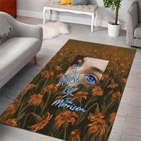 Toni Morrison Area Rug Floral Themed Design Featuring The Bluest Eye Cover Art Thought-Provoking Quote - Wonder Print Shop