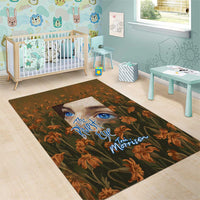 Toni Morrison Area Rug Floral Themed Design Featuring The Bluest Eye Cover Art Thought-Provoking Quote - Wonder Print Shop
