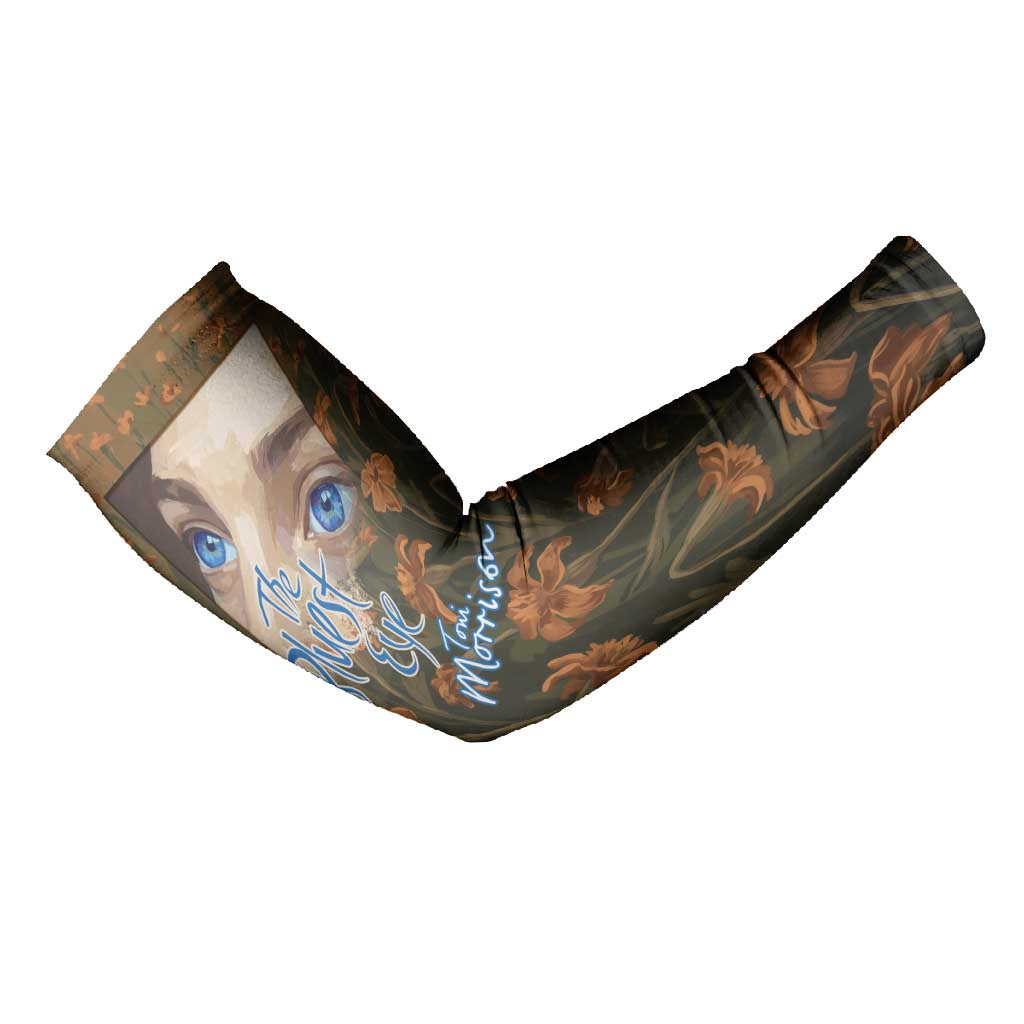 Toni Morrison Arm Sleeves Floral Themed Design Featuring The Bluest Eye Cover Art Thought-Provoking Quote - Wonder Print Shop