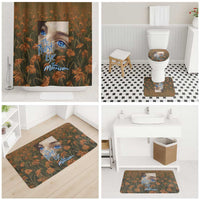 Toni Morrison Bathroom Set Floral Themed Design Featuring The Bluest Eye Cover Art Thought-Provoking Quote - Wonder Print Shop