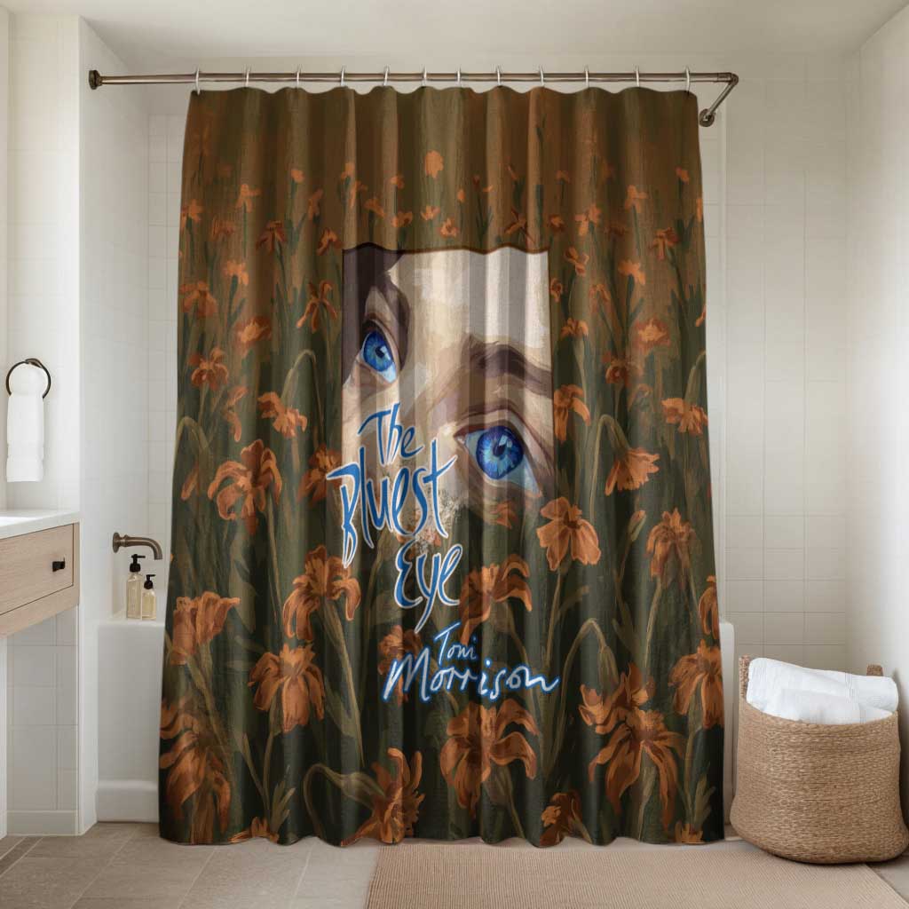 Toni Morrison Bathroom Set Floral Themed Design Featuring The Bluest Eye Cover Art Thought-Provoking Quote - Wonder Print Shop