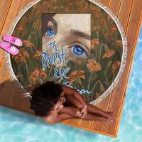 Toni Morrison Beach Blanket Floral Themed Design Featuring The Bluest Eye Cover Art Thought-Provoking Quote - Wonder Print Shop