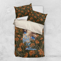 Toni Morrison Bedding Set Floral Themed Design Featuring The Bluest Eye Cover Art Thought-Provoking Quote - Wonder Print Shop