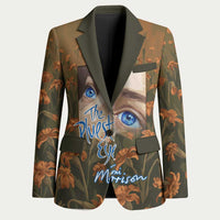 Toni Morrison Blazer Floral Themed Design Featuring The Bluest Eye Cover Art Thought-Provoking Quote - Wonder Print Shop