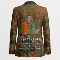 Toni Morrison Blazer Floral Themed Design Featuring The Bluest Eye Cover Art Thought-Provoking Quote - Wonder Print Shop