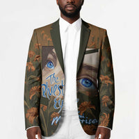 Toni Morrison Blazer Floral Themed Design Featuring The Bluest Eye Cover Art Thought-Provoking Quote - Wonder Print Shop