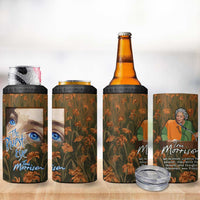 Toni Morrison 4 in 1 Can Cooler Tumbler Floral Themed Design Featuring The Bluest Eye Cover Art Thought-Provoking Quote - Wonder Print Shop