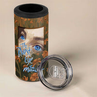 Toni Morrison 4 in 1 Can Cooler Tumbler Floral Themed Design Featuring The Bluest Eye Cover Art Thought-Provoking Quote - Wonder Print Shop