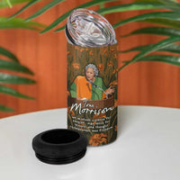 Toni Morrison 4 in 1 Can Cooler Tumbler Floral Themed Design Featuring The Bluest Eye Cover Art Thought-Provoking Quote - Wonder Print Shop