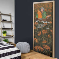 Toni Morrison Door Cover Floral Themed Design Featuring The Bluest Eye Cover Art Thought-Provoking Quote - Wonder Print Shop