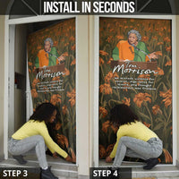 Toni Morrison Door Cover Floral Themed Design Featuring The Bluest Eye Cover Art Thought-Provoking Quote - Wonder Print Shop