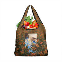 Toni Morrison Grocery Bag Floral Themed Design Featuring The Bluest Eye Cover Art Thought-Provoking Quote - Wonder Print Shop