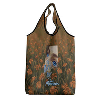 Toni Morrison Grocery Bag Floral Themed Design Featuring The Bluest Eye Cover Art Thought-Provoking Quote - Wonder Print Shop