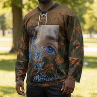 Toni Morrison Hockey Jersey Floral Themed Design Featuring The Bluest Eye Cover Art Thought-Provoking Quote - Wonder Print Shop