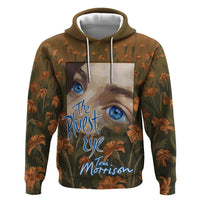 Toni Morrison Hoodie Floral Themed Design Featuring The Bluest Eye Cover Art Thought-Provoking Quote - Wonder Print Shop