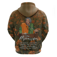 Toni Morrison Hoodie Floral Themed Design Featuring The Bluest Eye Cover Art Thought-Provoking Quote - Wonder Print Shop