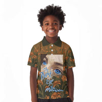 Toni Morrison Kid Polo Shirt Floral Themed Design Featuring The Bluest Eye Cover Art Thought-Provoking Quote - Wonder Print Shop