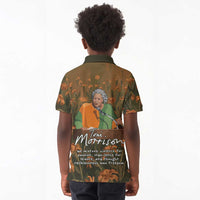 Toni Morrison Kid Polo Shirt Floral Themed Design Featuring The Bluest Eye Cover Art Thought-Provoking Quote - Wonder Print Shop