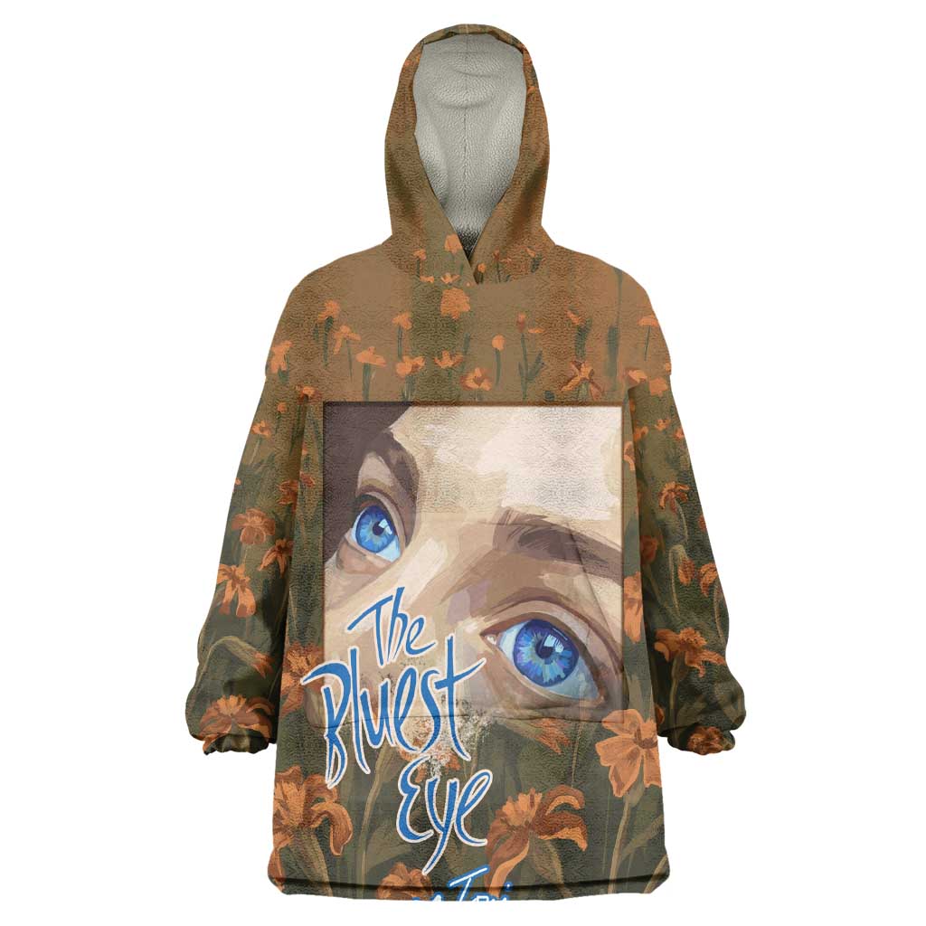 Toni Morrison Kid Wearable Blanket Hoodie Floral Themed Design Featuring The Bluest Eye Cover Art Thought-Provoking Quote - Wonder Print Shop