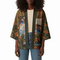 Toni Morrison Kimono Floral Themed Design Featuring The Bluest Eye Cover Art Thought-Provoking Quote - Wonder Print Shop
